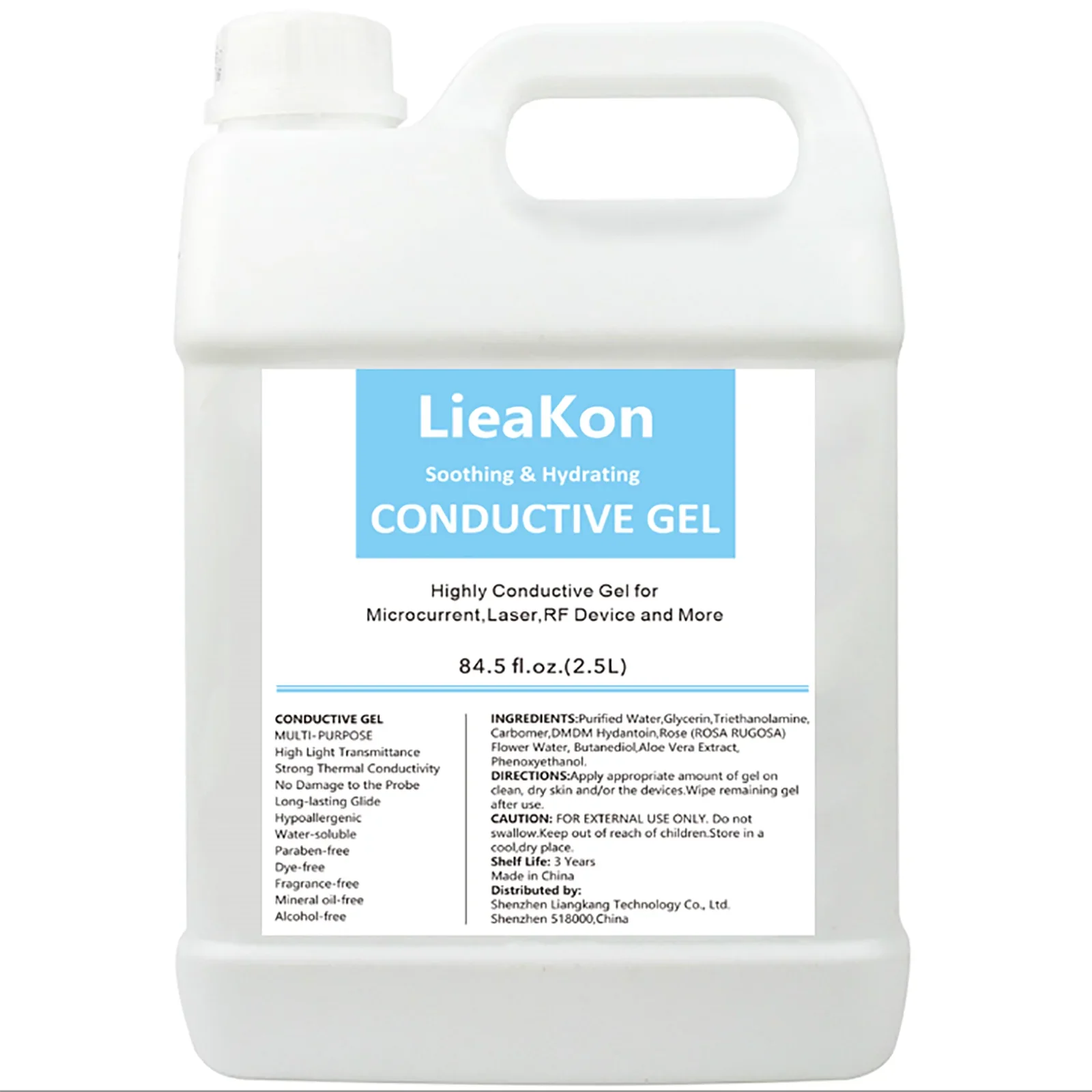 2.5L Clear Contact Gel for Ultrasound Beauty Care