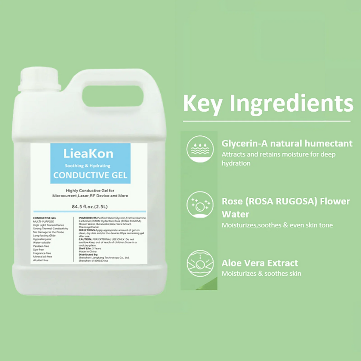 2.5L Clear Contact Gel for Ultrasound Beauty Care