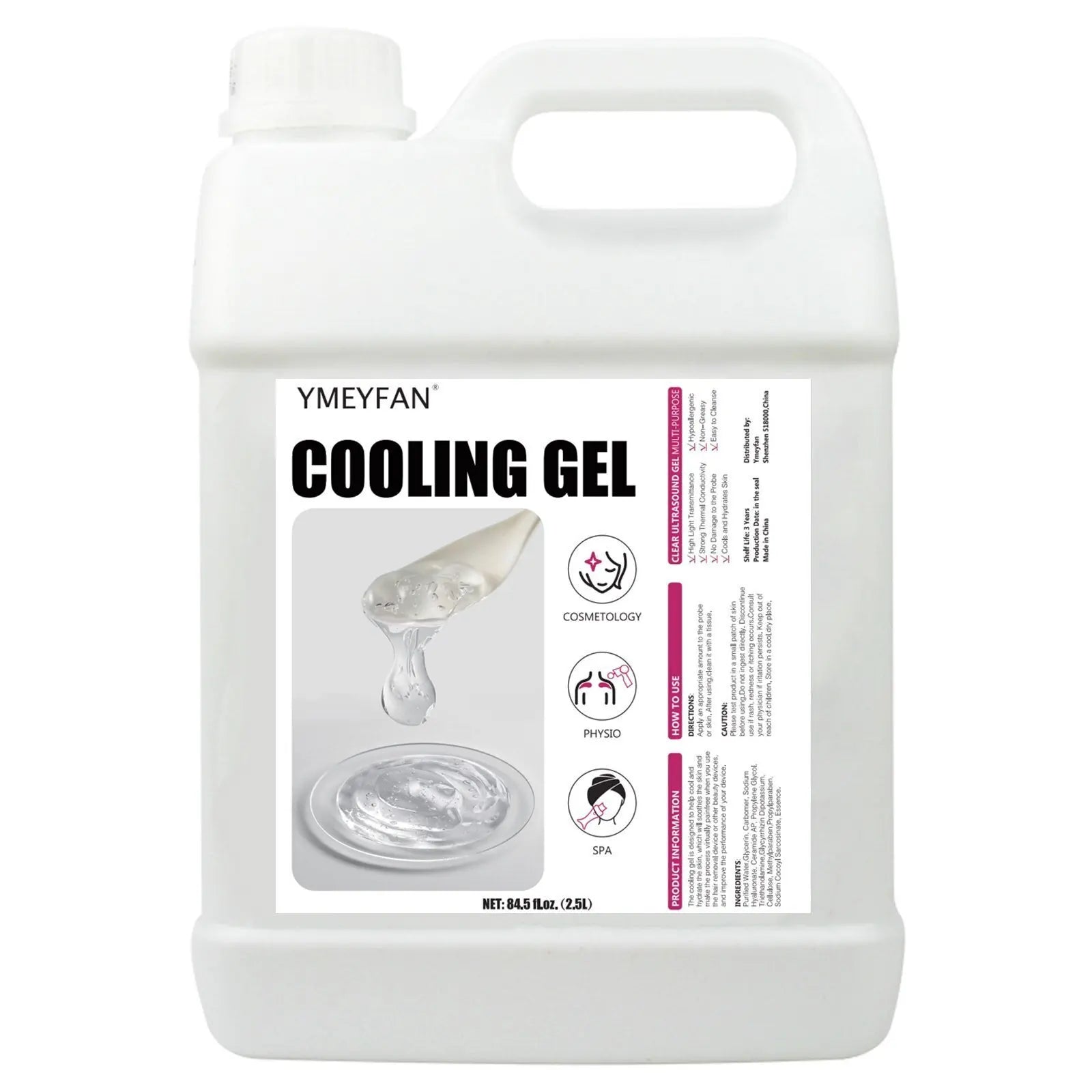 2.5L Clear Contact Gel for Ultrasound Beauty Care