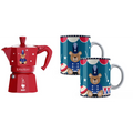 Bialetti Joyful Christmas Moka Express Gift Set – 6 Cups with 2 Espresso Mugs