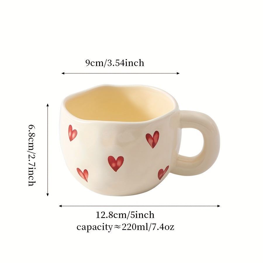 Love Heart Ceramic Mug For Coffee & Tea