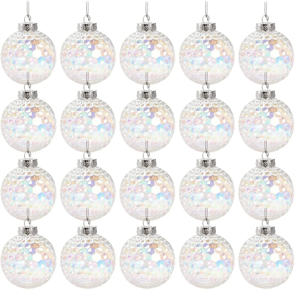 Colorful PET Christmas Balls - 8cm