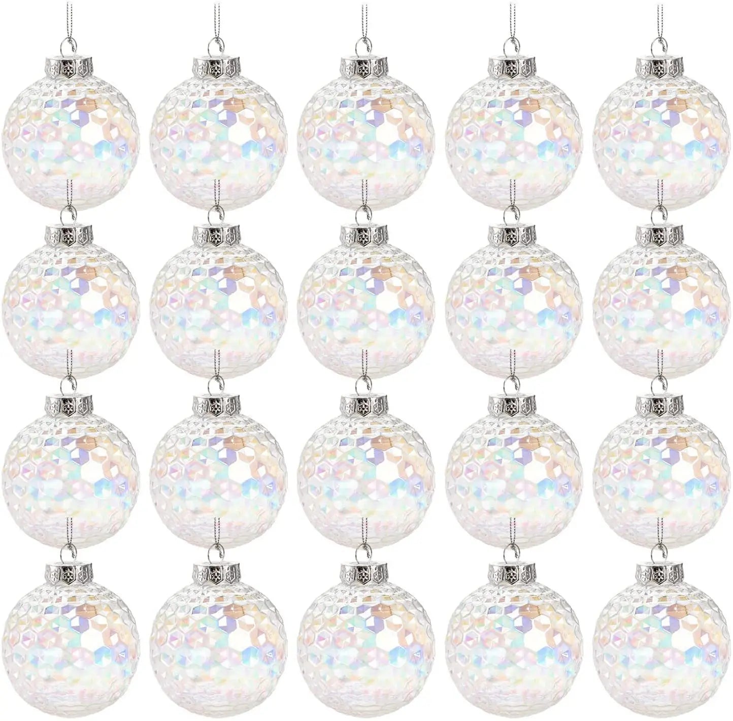 Colorful PET Christmas Balls - 8cm