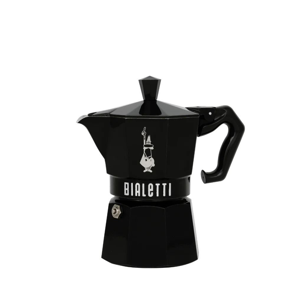 Bialetti Exclusive Moka Pot 3 Cups – Black | Italian Espresso Coffee Maker