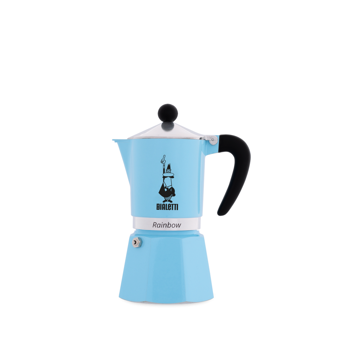 Bialetti Rainbow Moka Pot 300 ml (6 Cups) – Light Blue | Italian Espresso Coffee Maker
