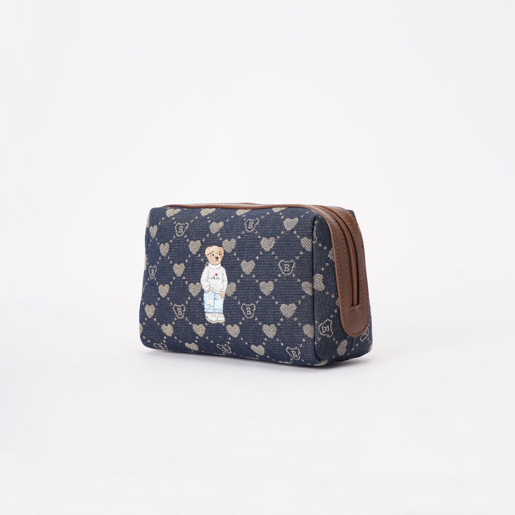 B-Loved Bear Denim - Beauty Bag