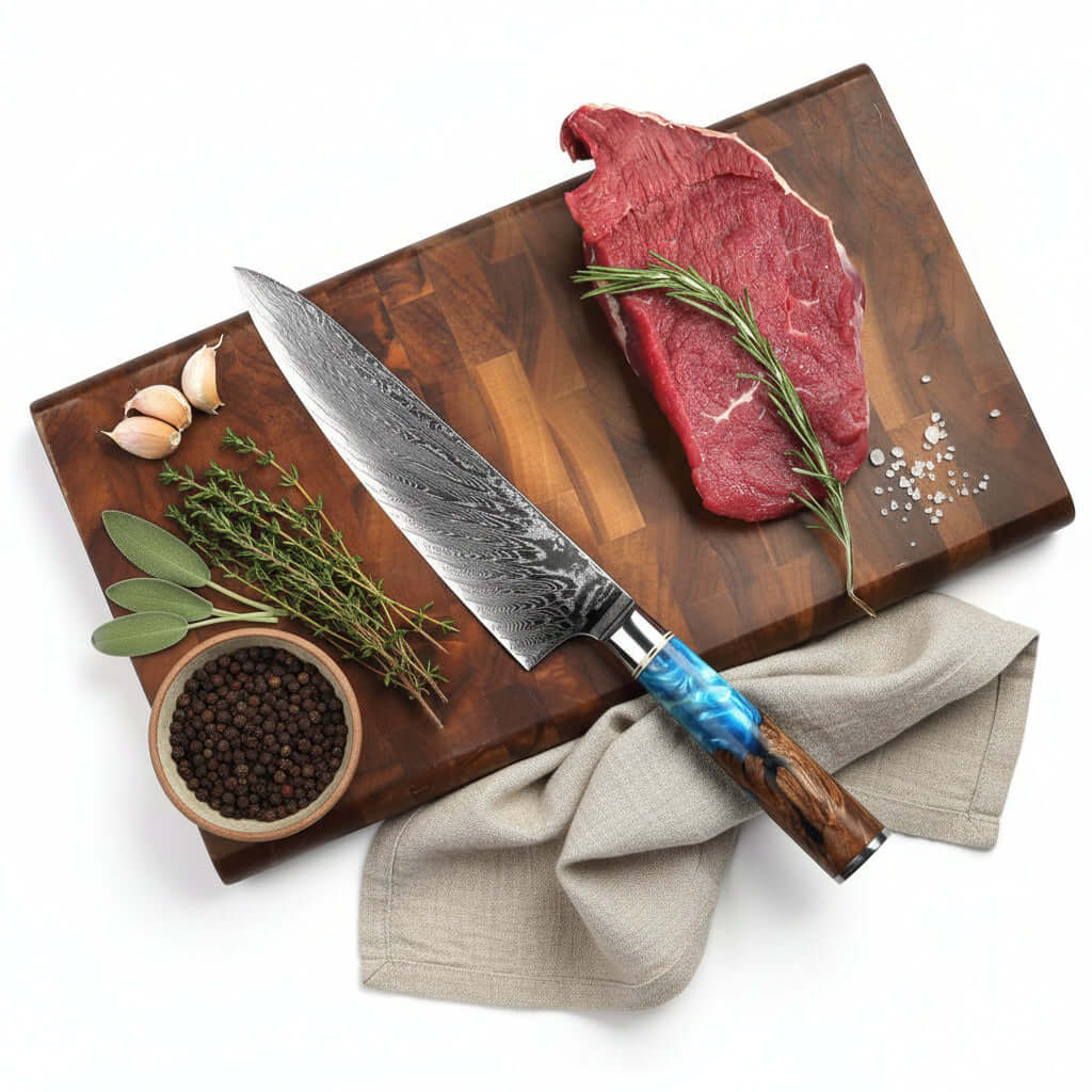 Damascus steel kitchen knife Pattern Kitchen Knife