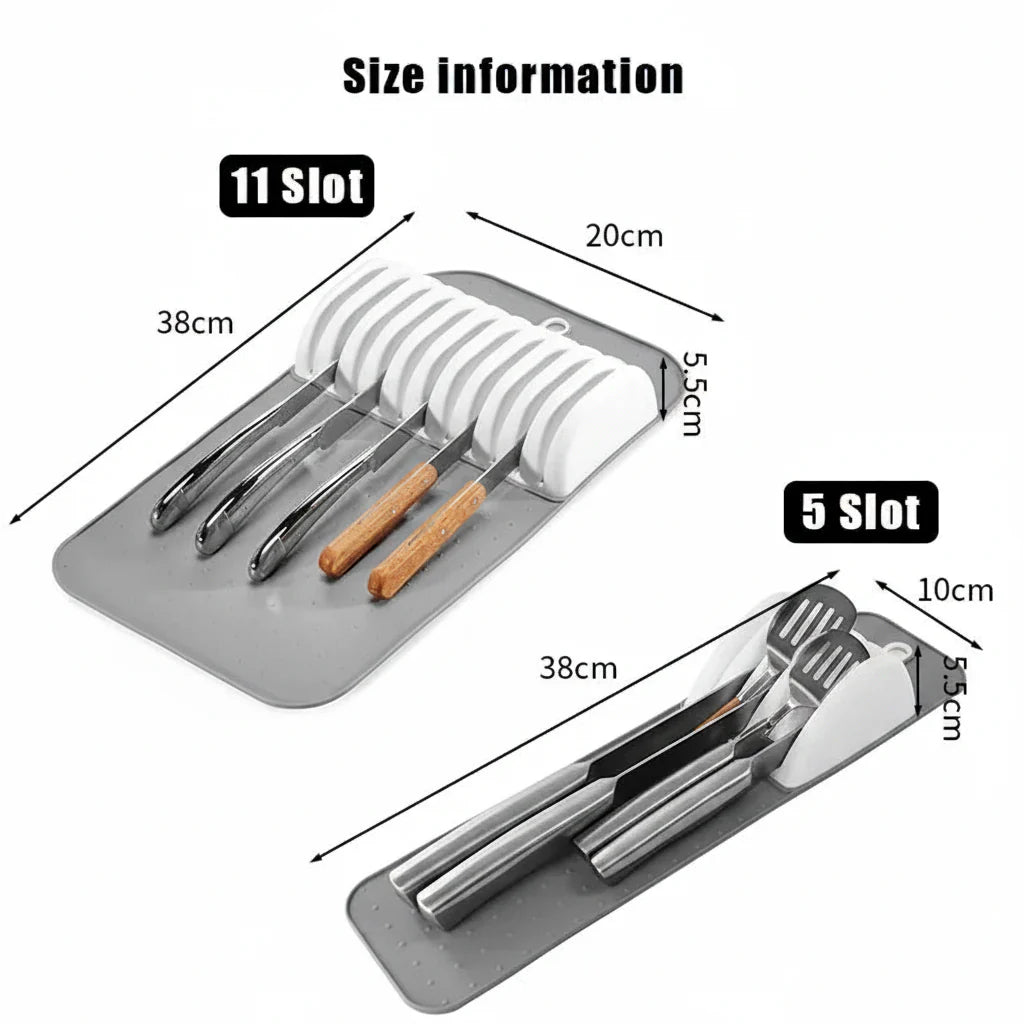 Kitchen knife drawer organizer Kitchen Knife Holder with 5 & 11 Slots