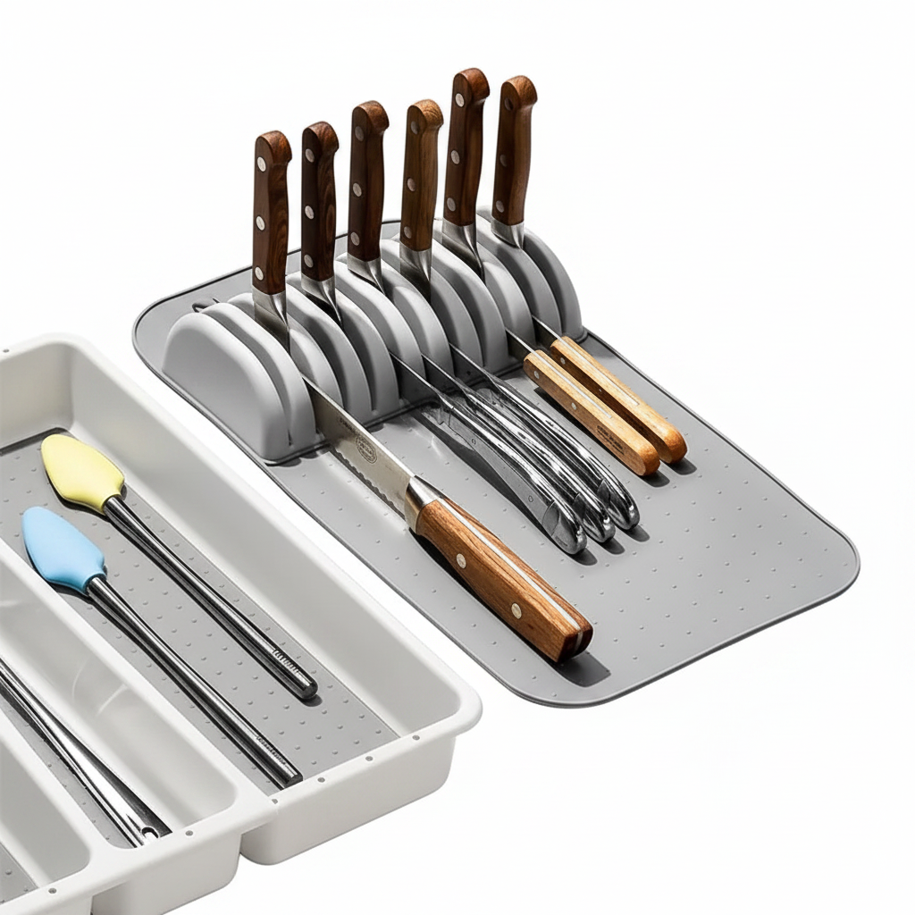 Kitchen knife drawer organizer Kitchen Knife Holder with 5 & 11 Slots