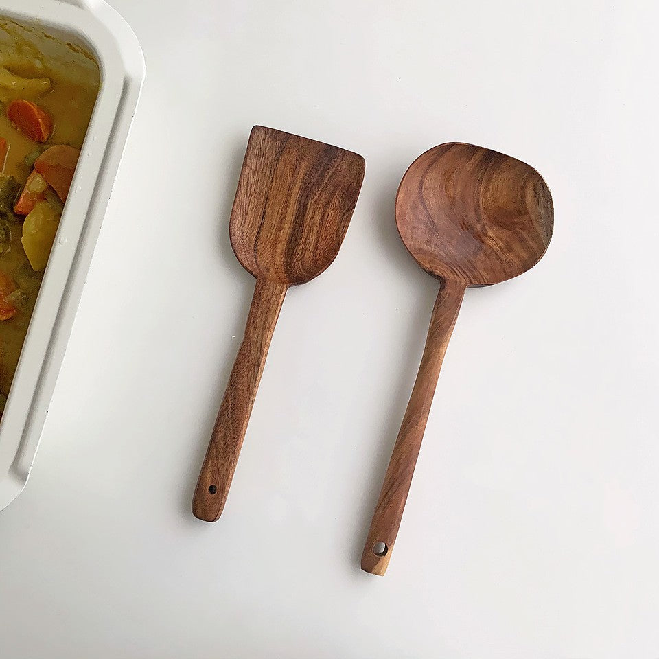 Korean Teak Wooden Kitchen Utensils Set