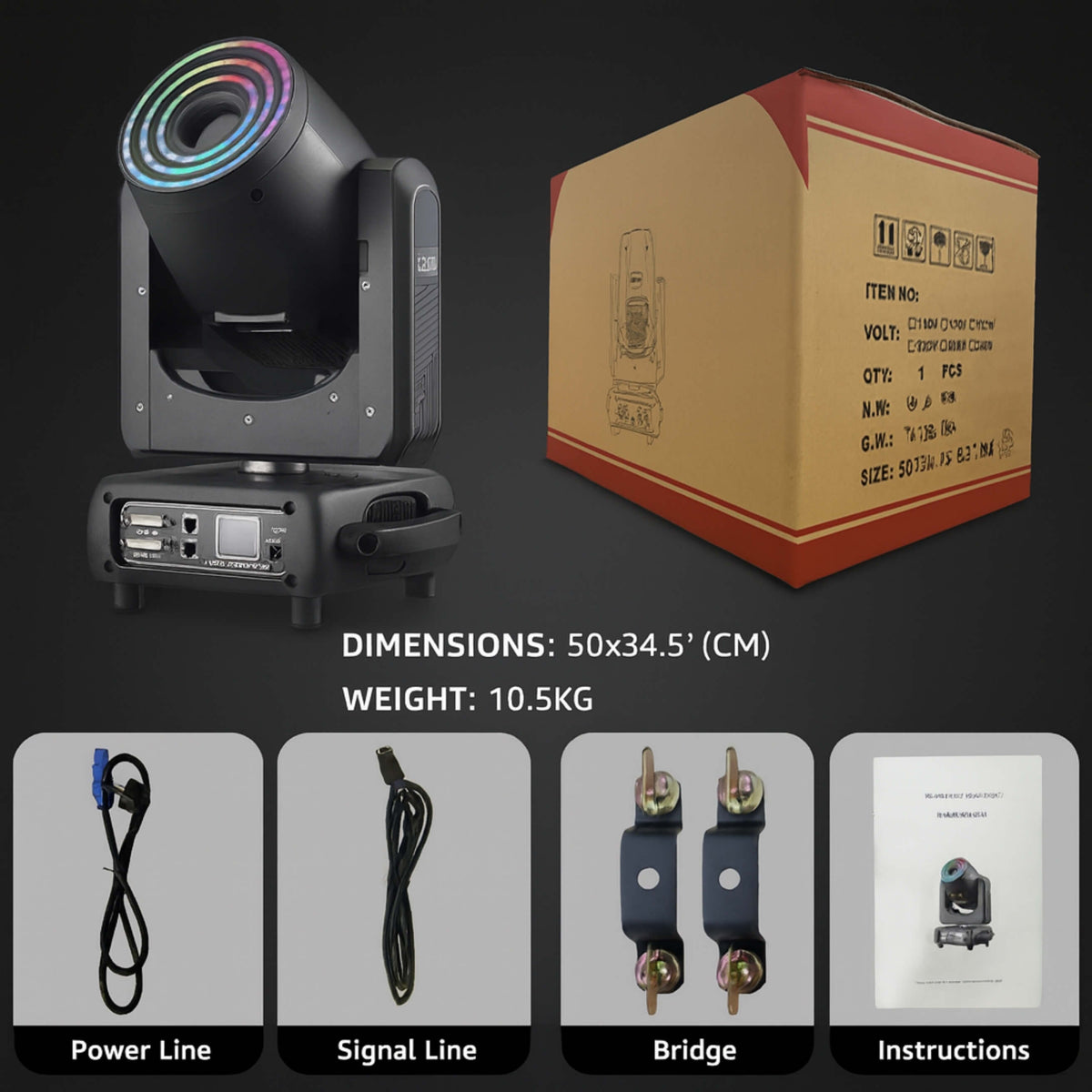M6 5W 10W RGB Moving Head Laser 3D LED Ring Stage Light