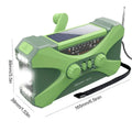 Solar Hand Crank Emergency Radio Green