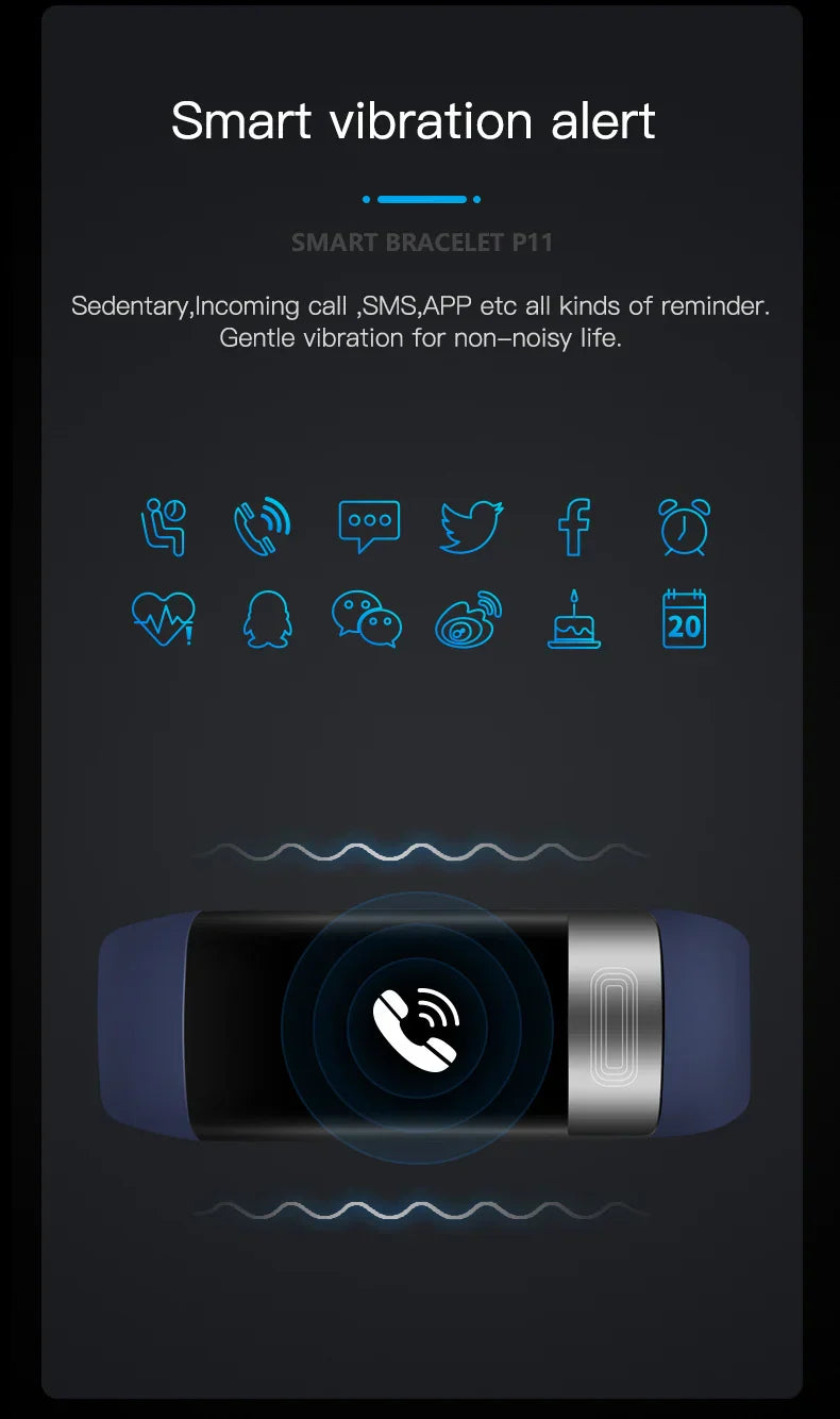 Smart Wristband Fitness Tracke Blue
