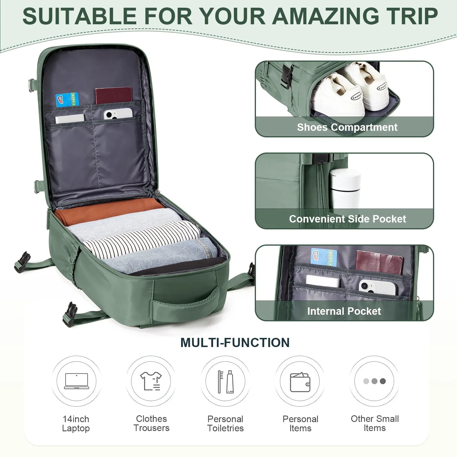Cabin Travel Backpack Green