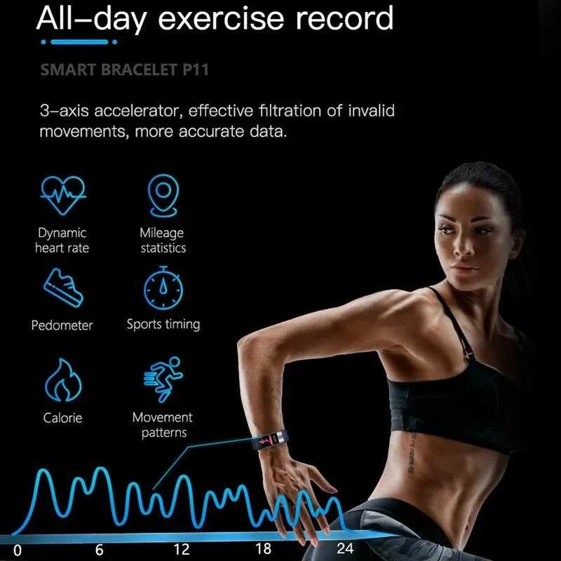 Smart Wristband Fitness Tracke Blue