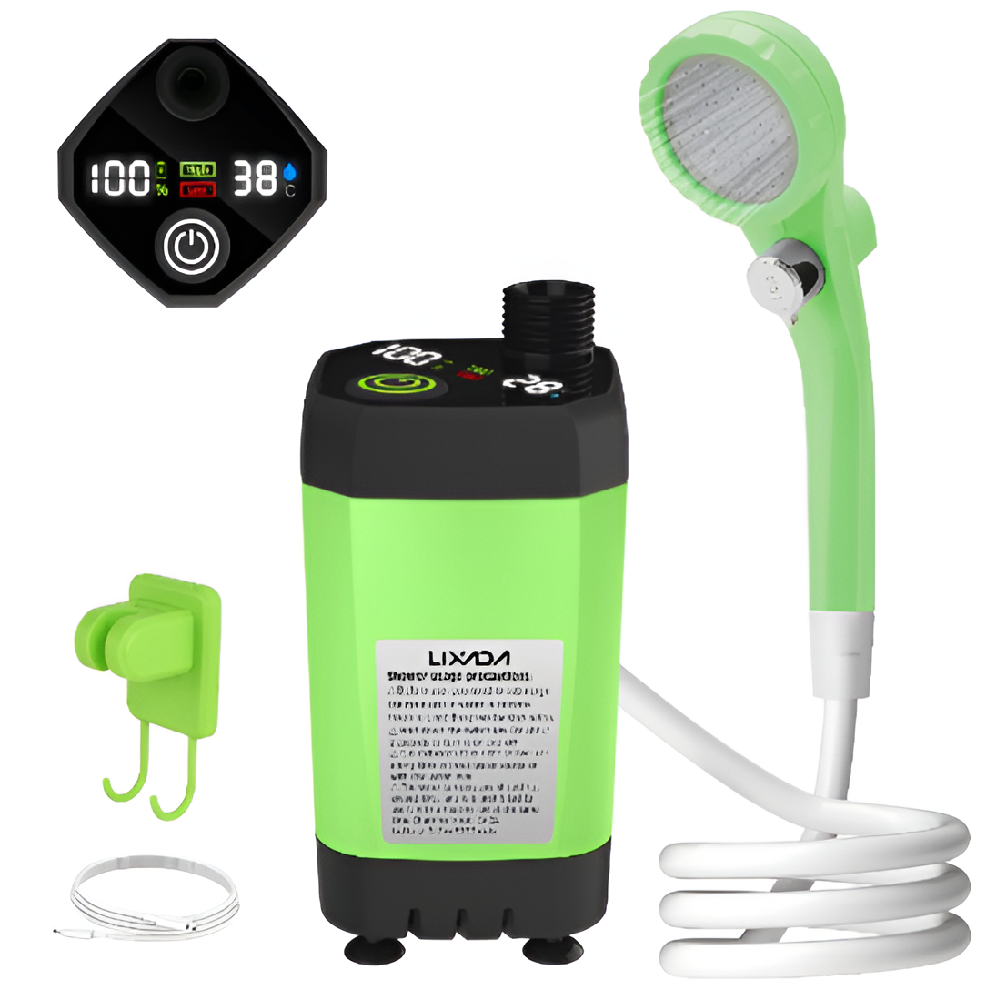 Portable Camping Shower Kit with Digital Display