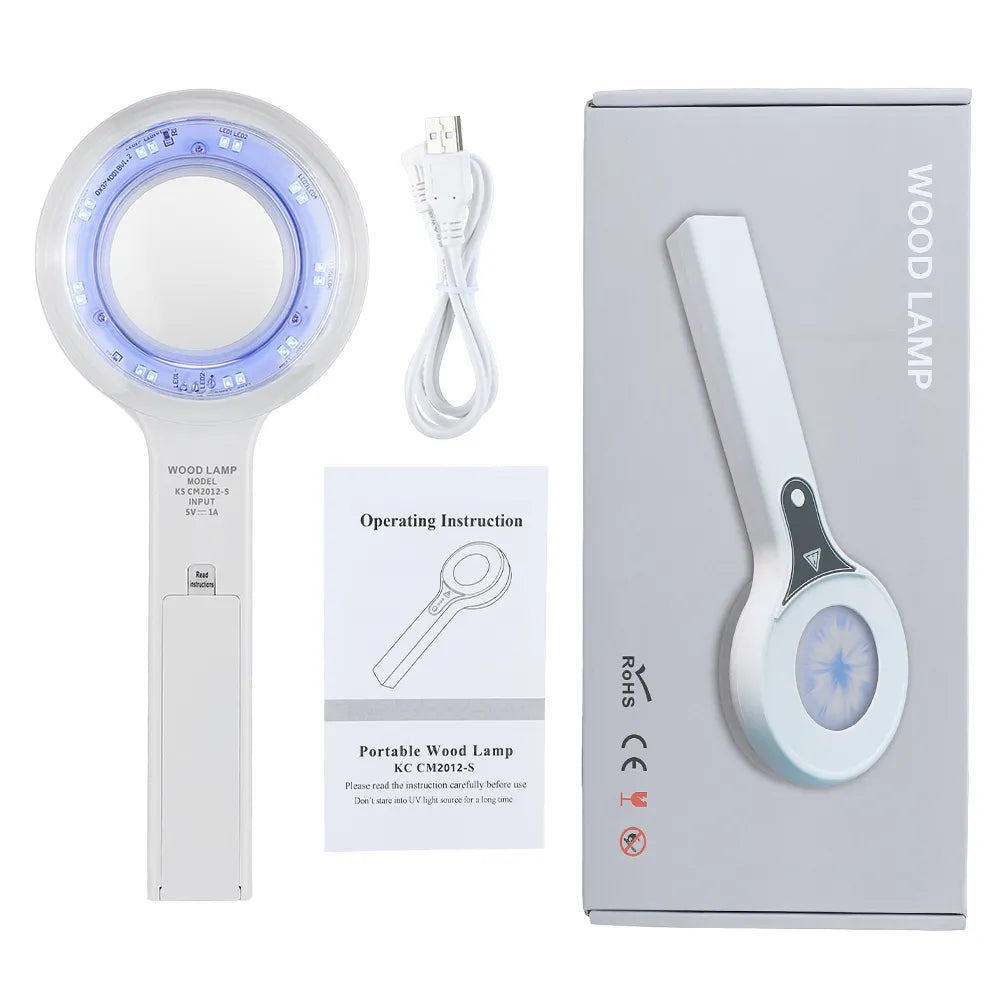 UV Skin Analyzer for Beauty and Facial Testing - Wood Lamp Light Detection
