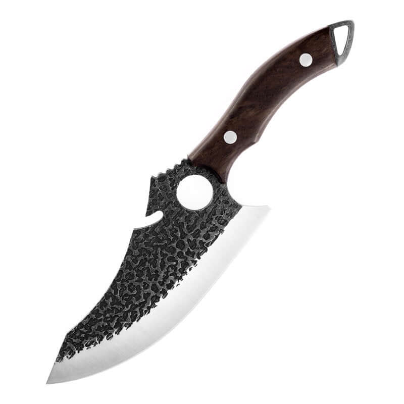 Tactical kitchen knife with steel forging