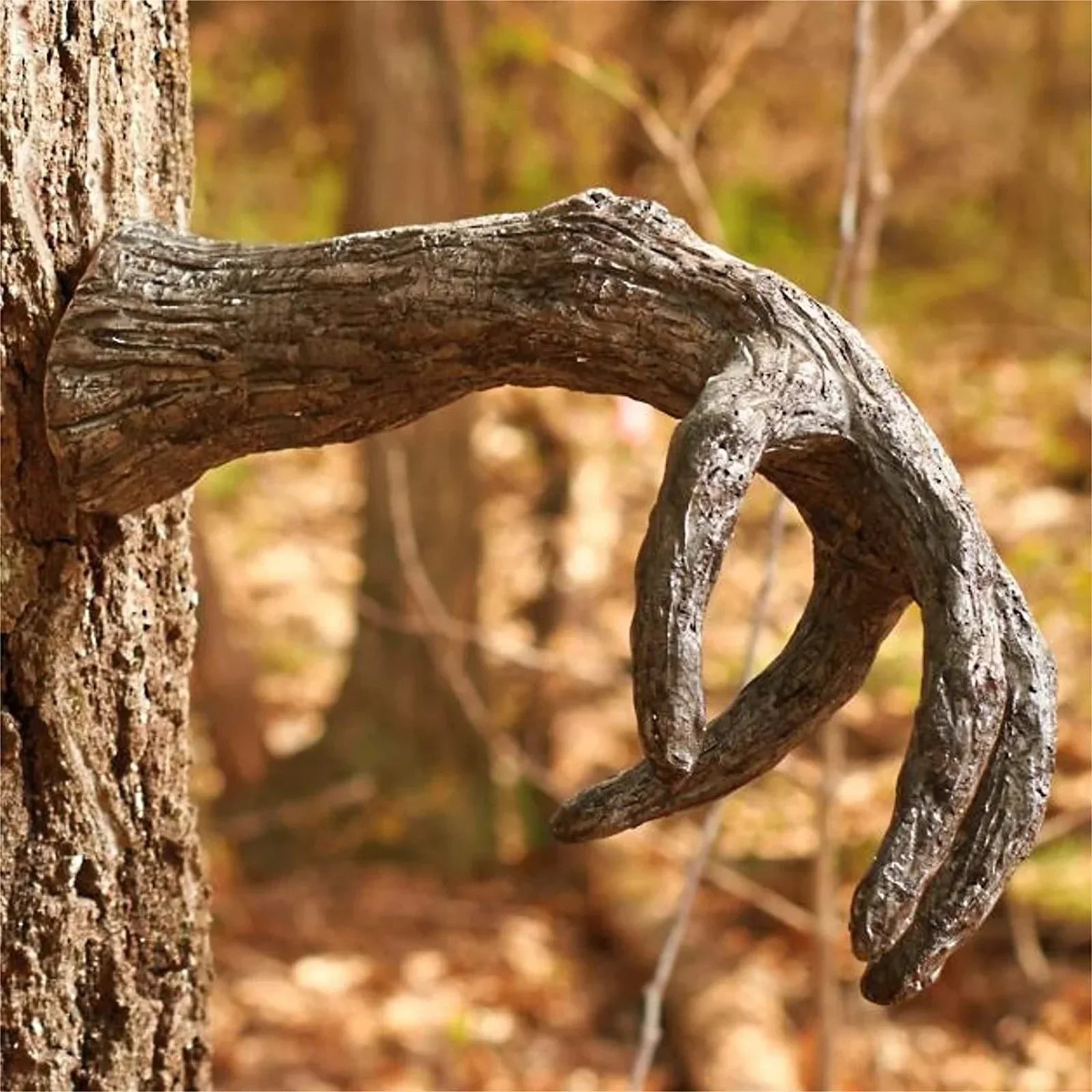 Halloween Tree Demon Face Garden Statue