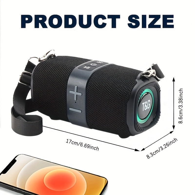 Portable Wireless Speaker with LED Light IPX4