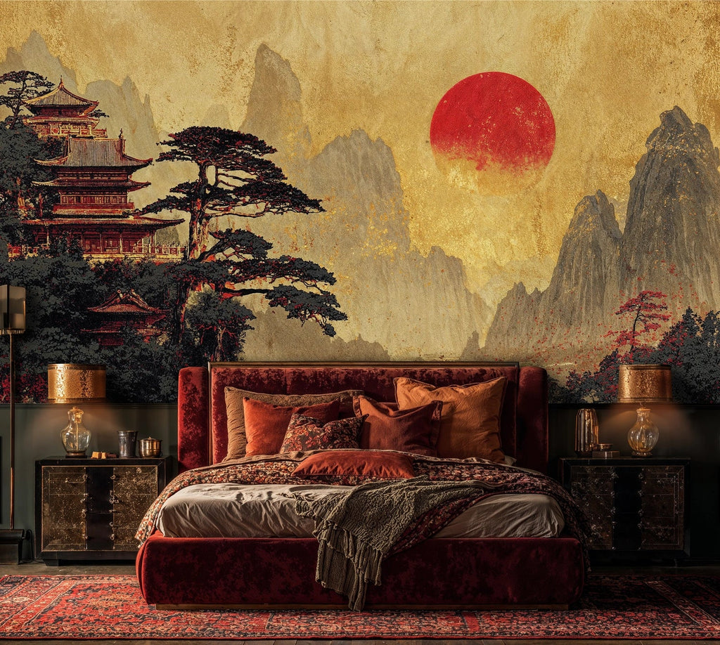 Japanese Temple Garden Wall Mural
