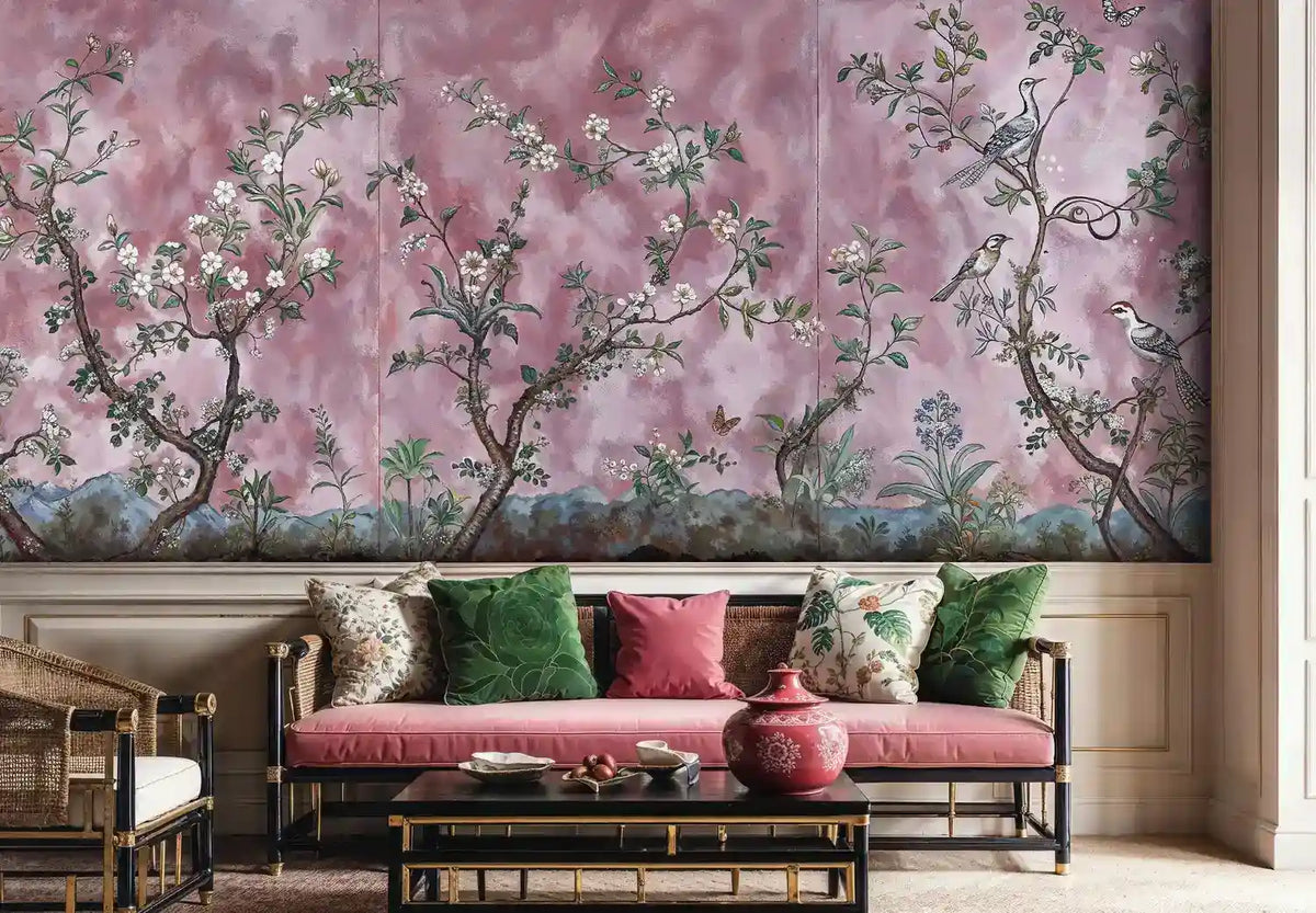 Blooming Birds Garden Wall Mural