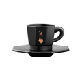 Bialetti Moka Espresso Cup Set – 4 Black Cups & Saucers