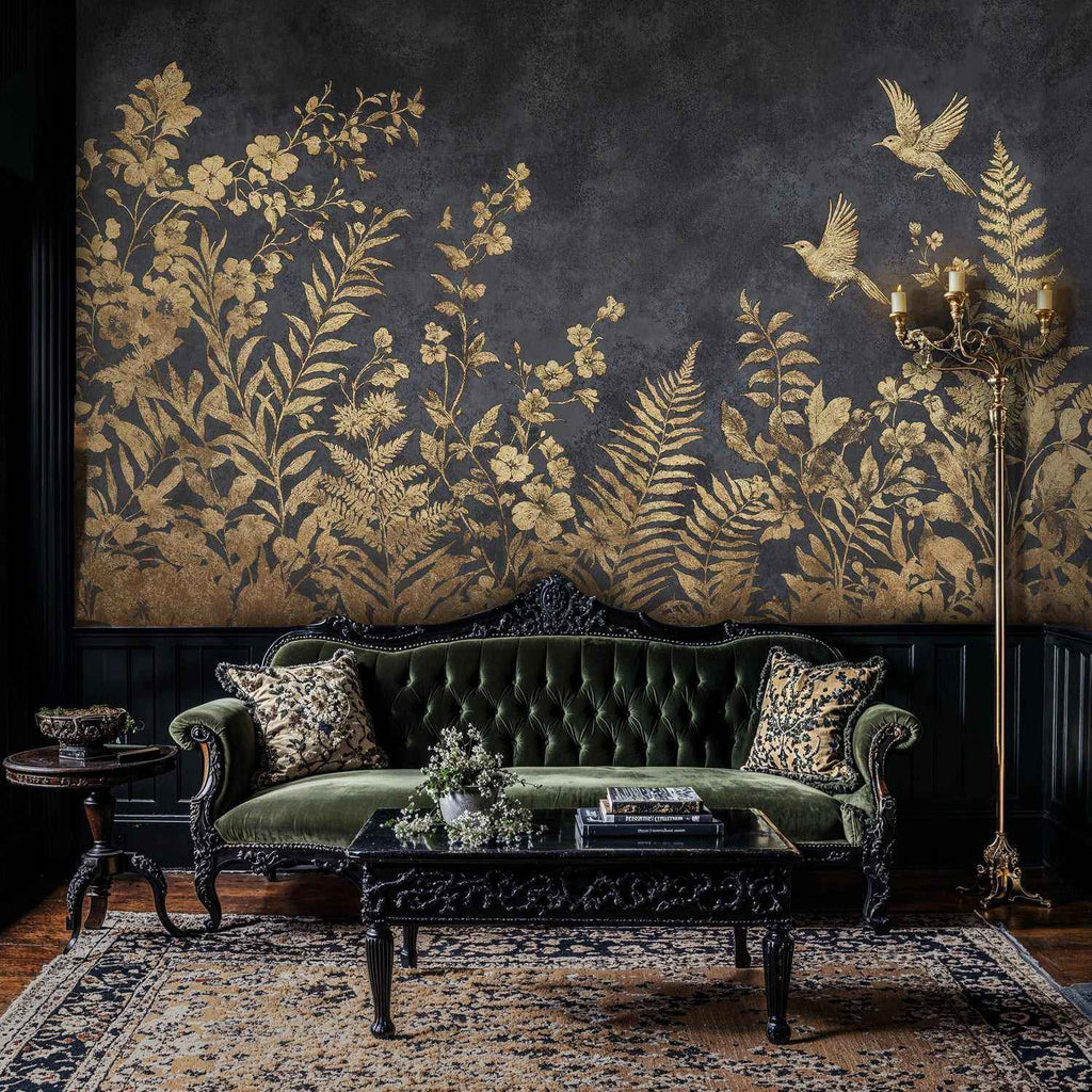 Golden Botanical Garden Wall Mural