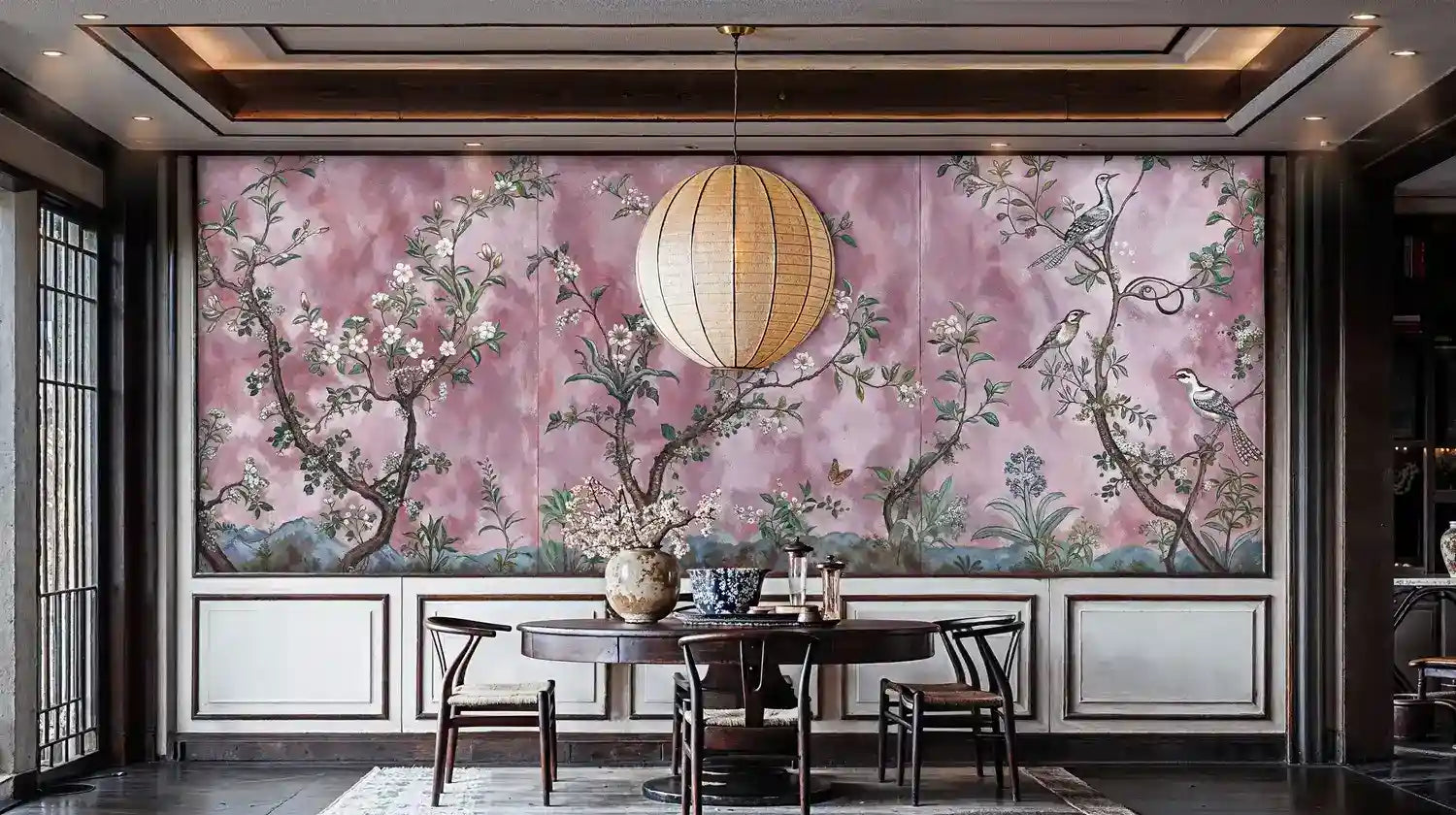 Blooming Birds Garden Wall Mural