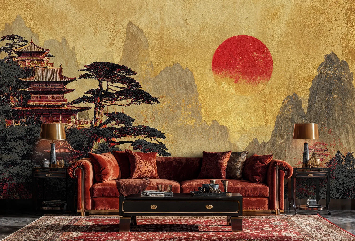 Japanese Temple Garden Wall Mural