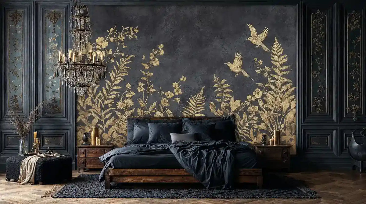 Golden Botanical Garden Wall Mural