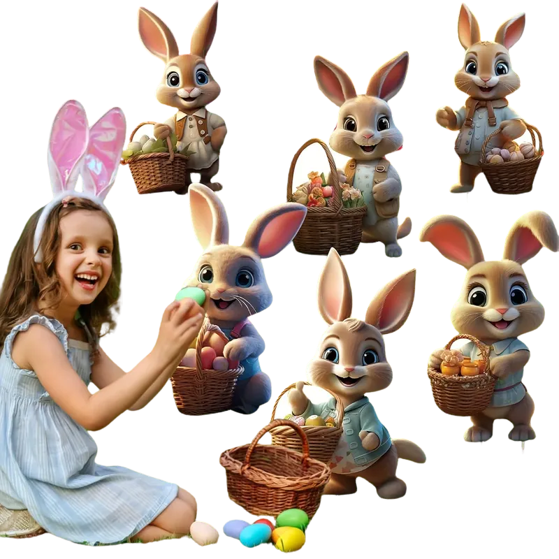 Easter Bunny Garden Decoration Set (6pcs)