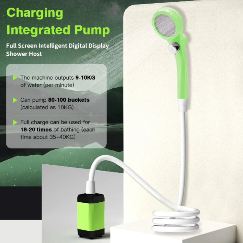 Portable Camping Shower Kit with Digital Display