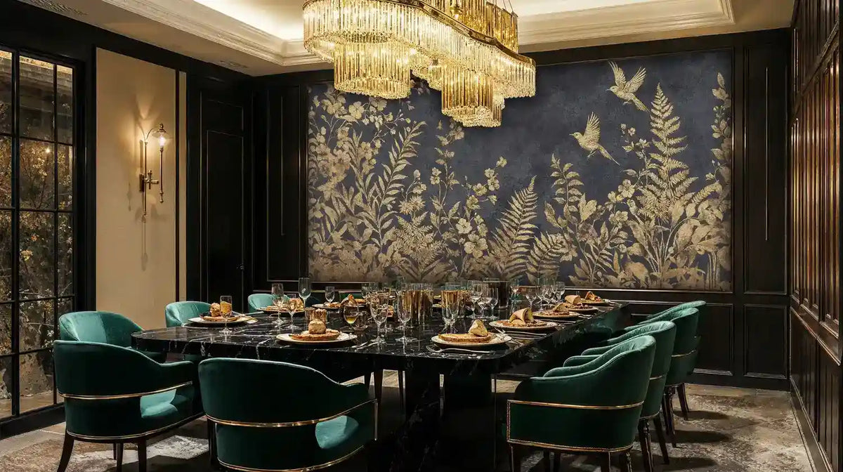 Golden Botanical Garden Wall Mural